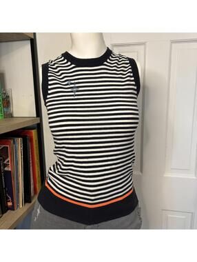 J Crew XXS Stripe Stamped Sweater Vest